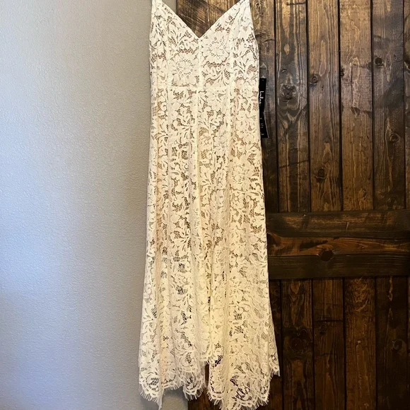 NWT Lulu’s One Wish White Lace Midi Dress - Picture 2 of 6